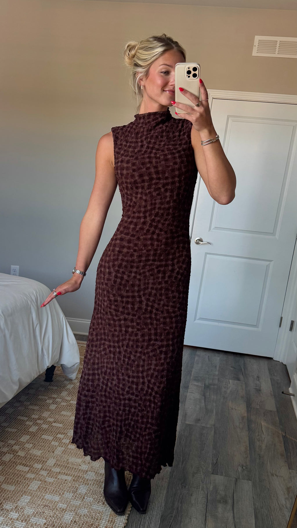 Smocked Maxi Ruffle Dress