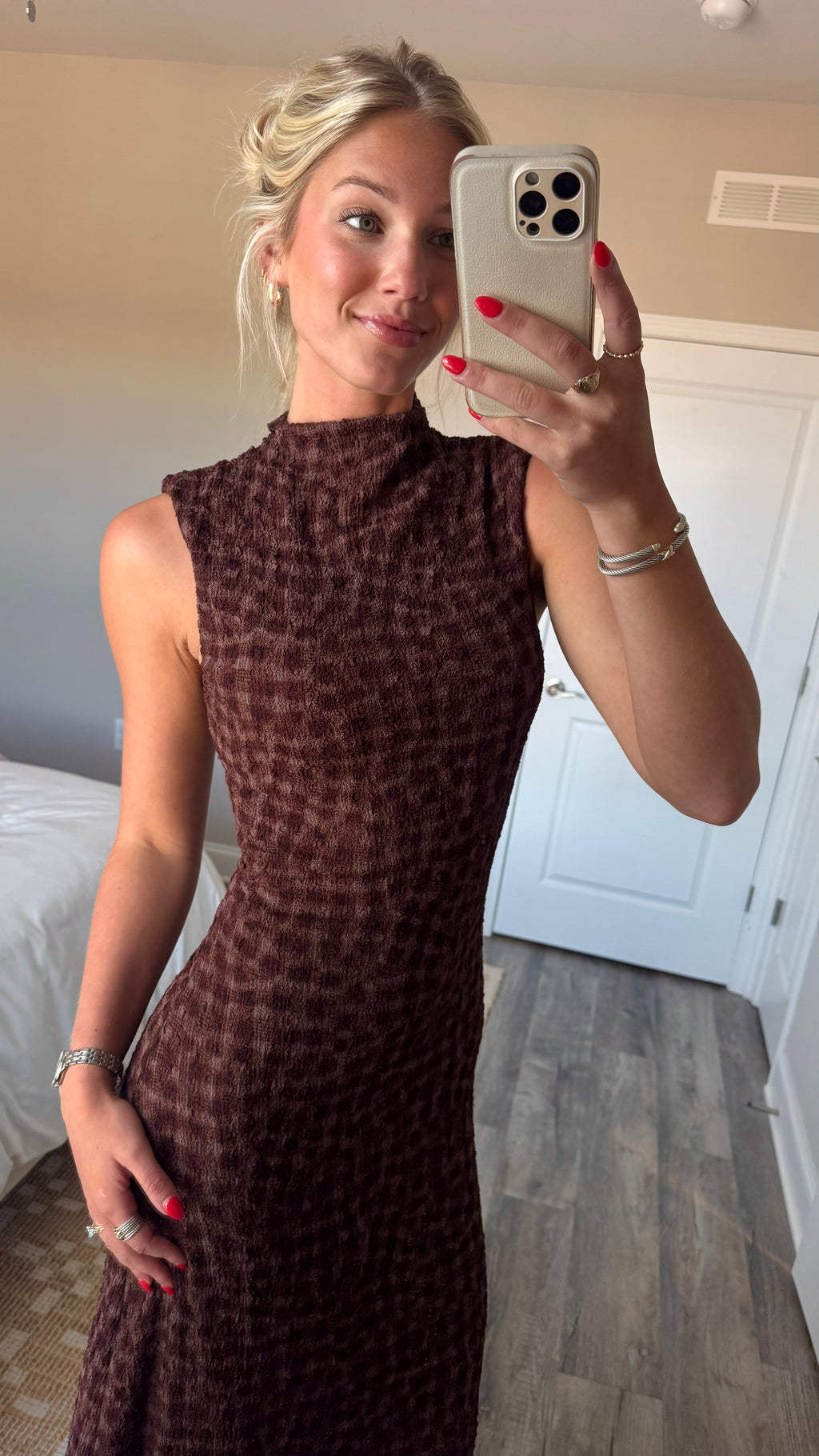 Smocked Maxi Ruffle Dress