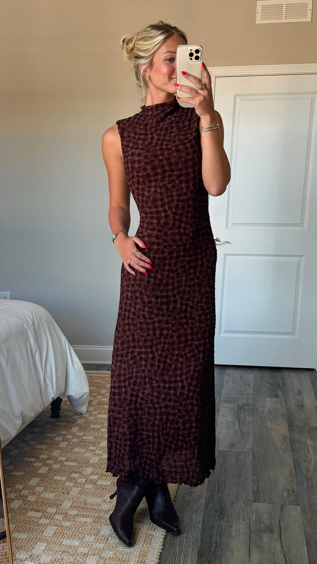 Smocked Maxi Ruffle Dress