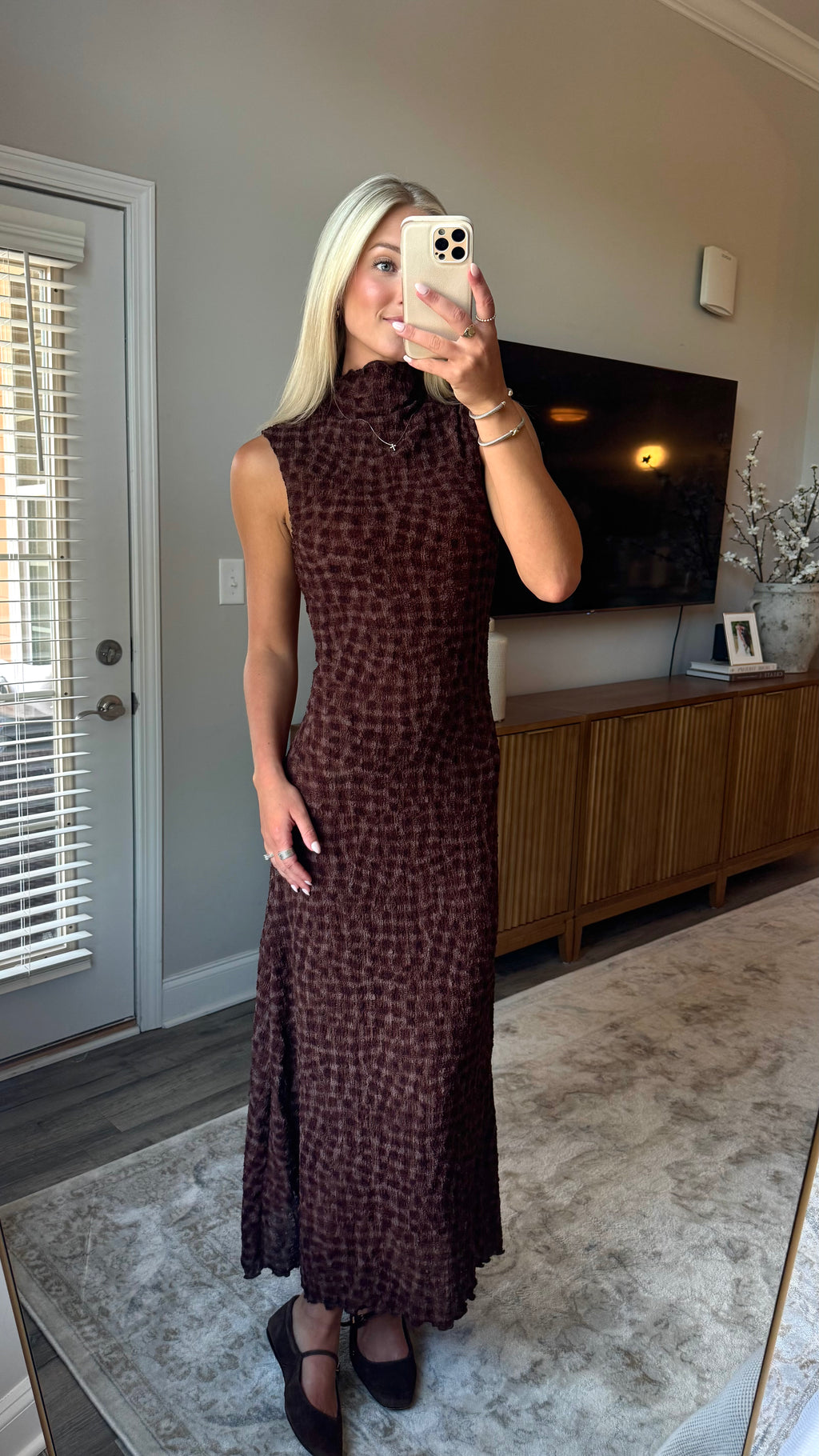 Smocked Maxi Ruffle Dress