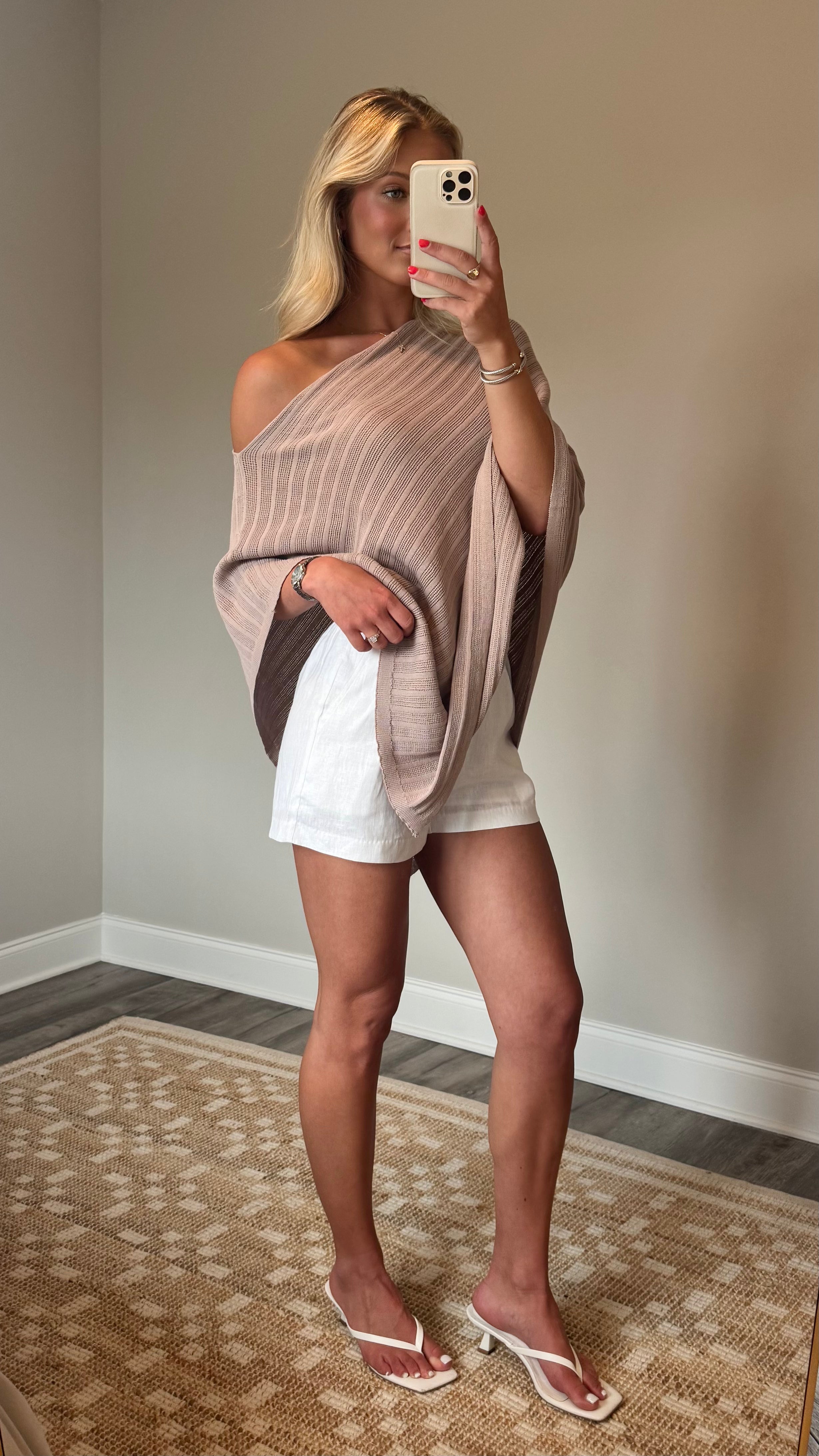 Lilia Knit Poncho Top