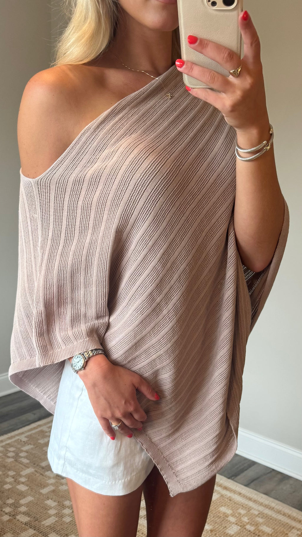 Lilia Knit Poncho Top