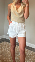 Jolie Linen Shorts - White