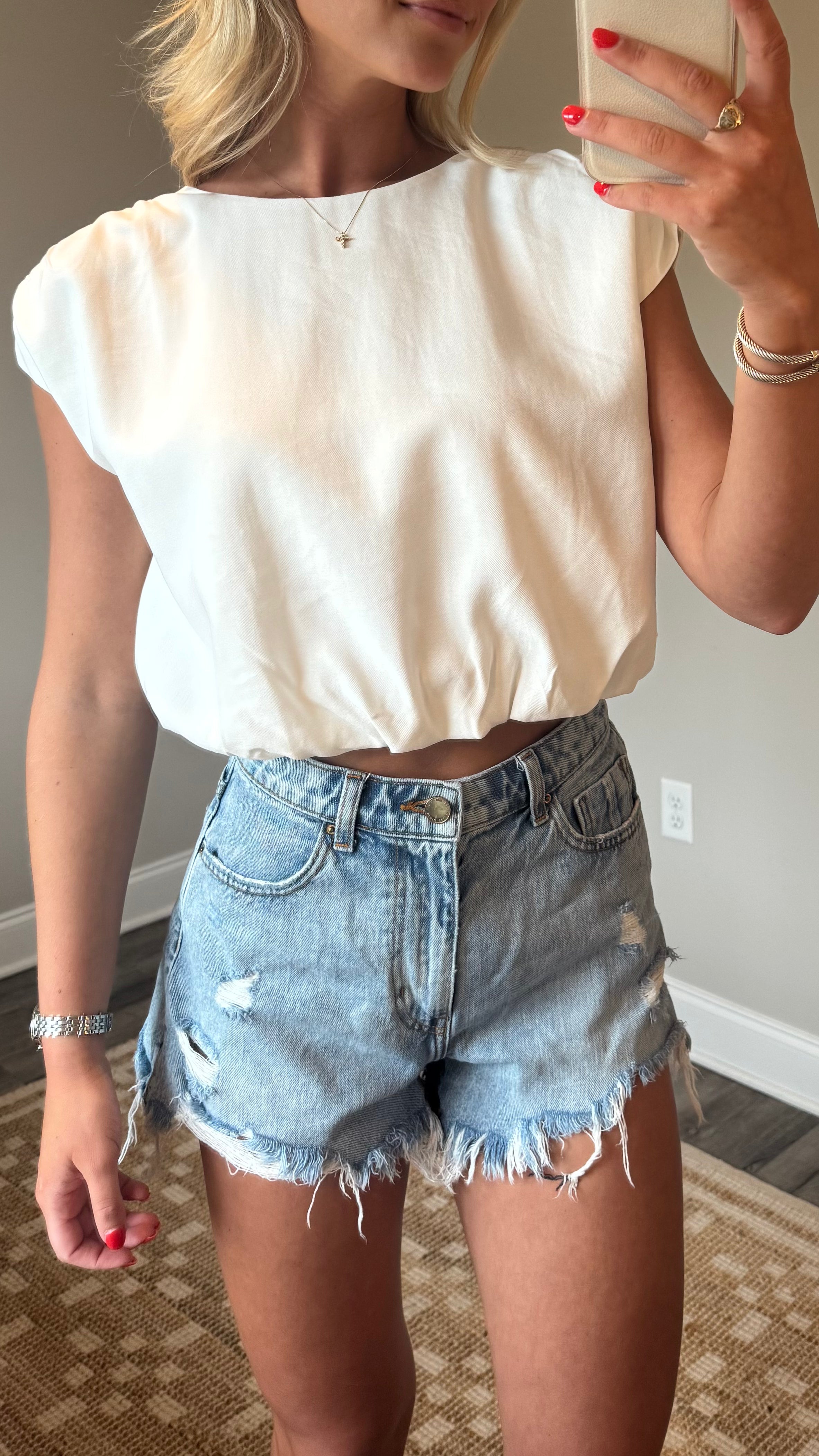 Samara Cap Sleeve Bubble Top