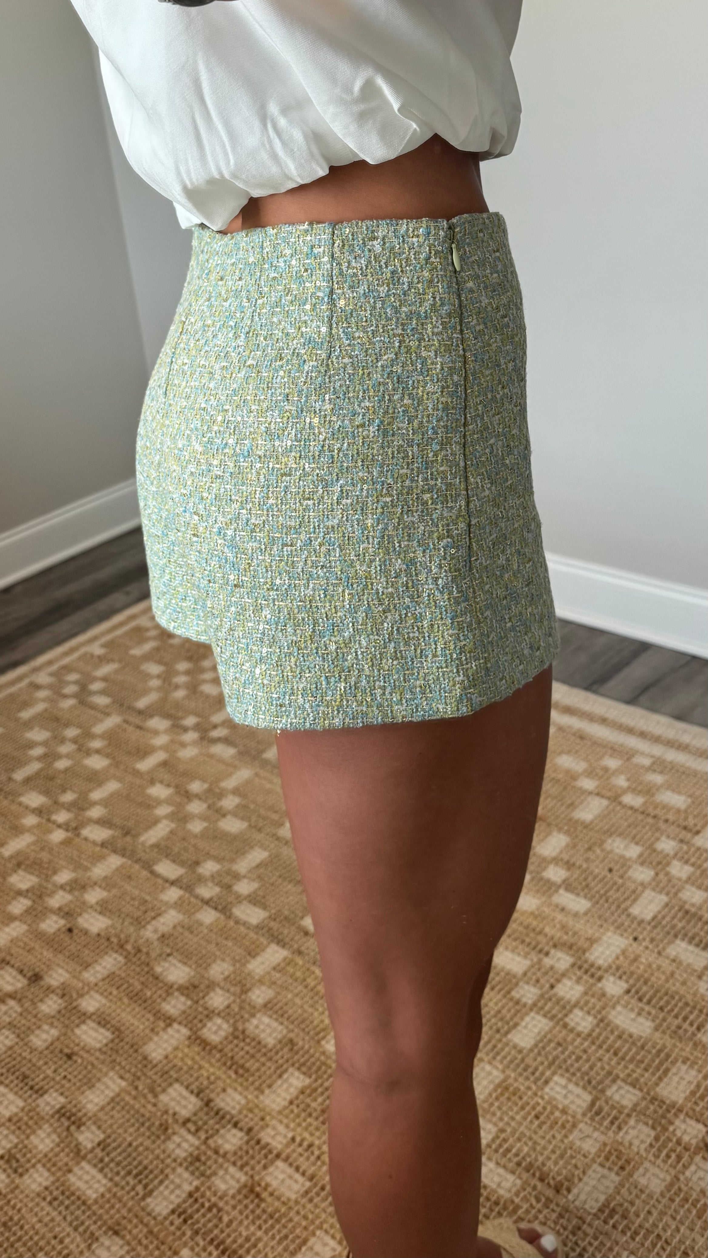 Tweed High Waisted Shorts