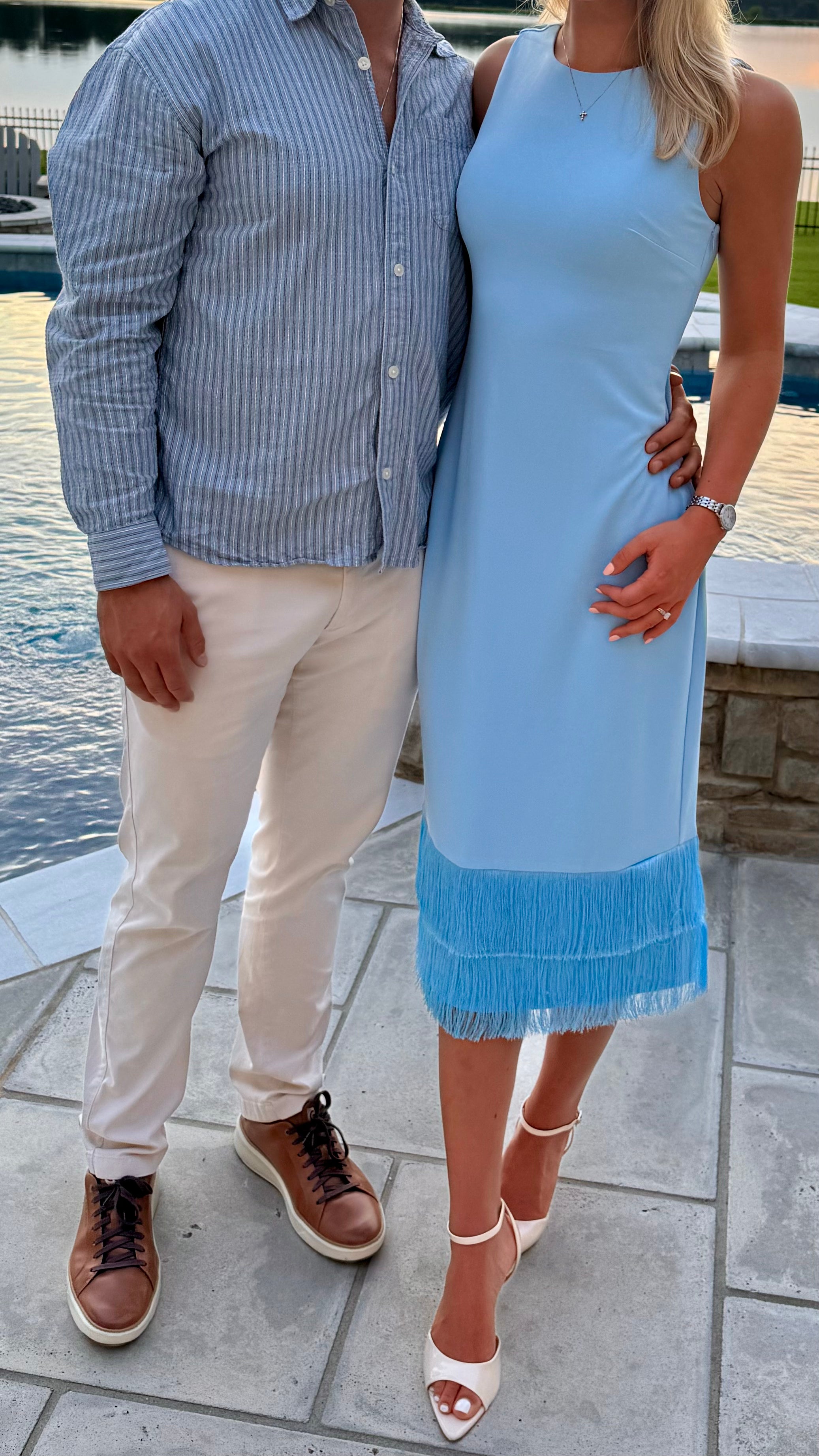 Aubree's Pick** Amenia Sleeveless Fringe Midi Dress