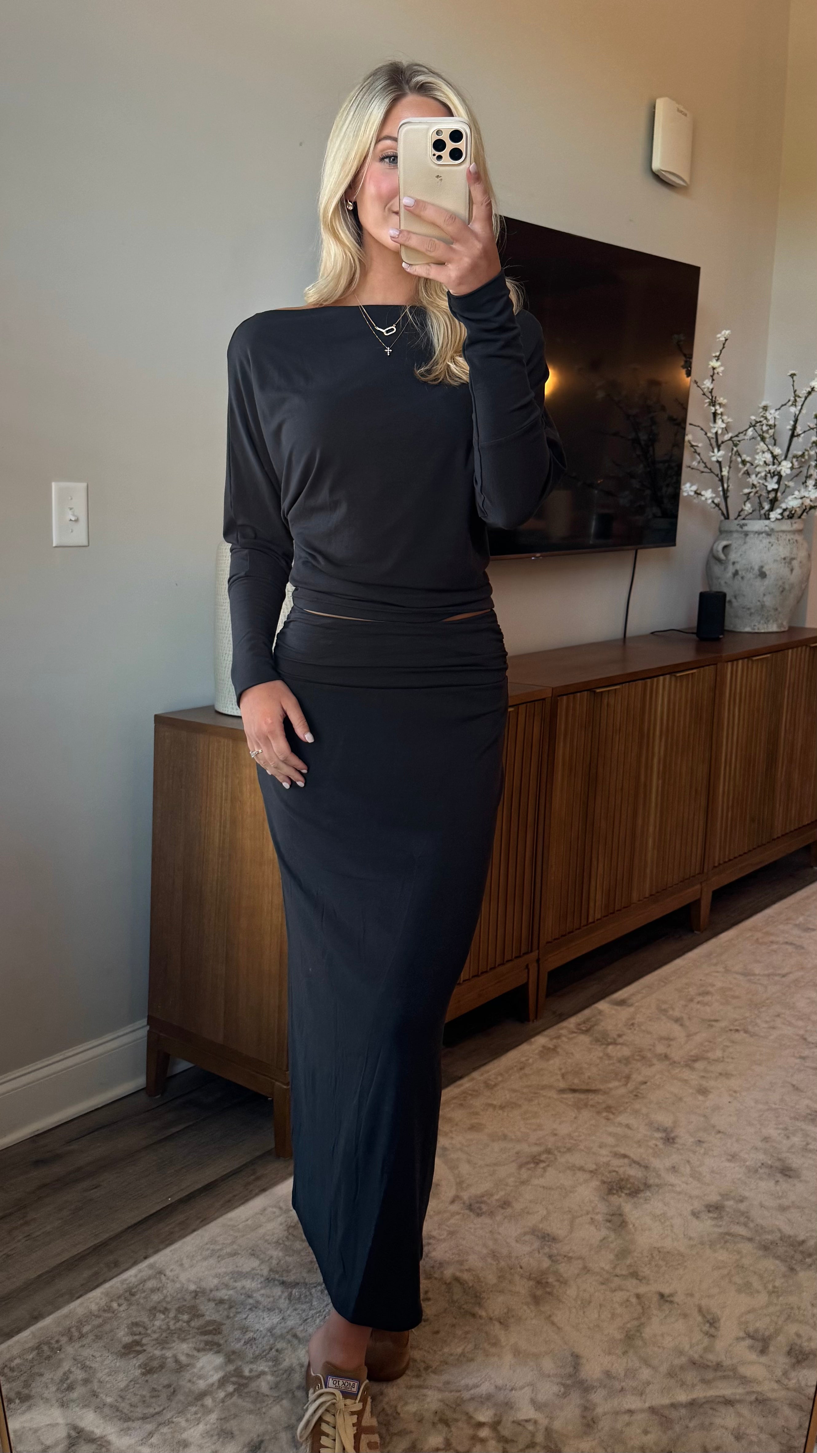 Jersey Knit Maxi Skirt Set