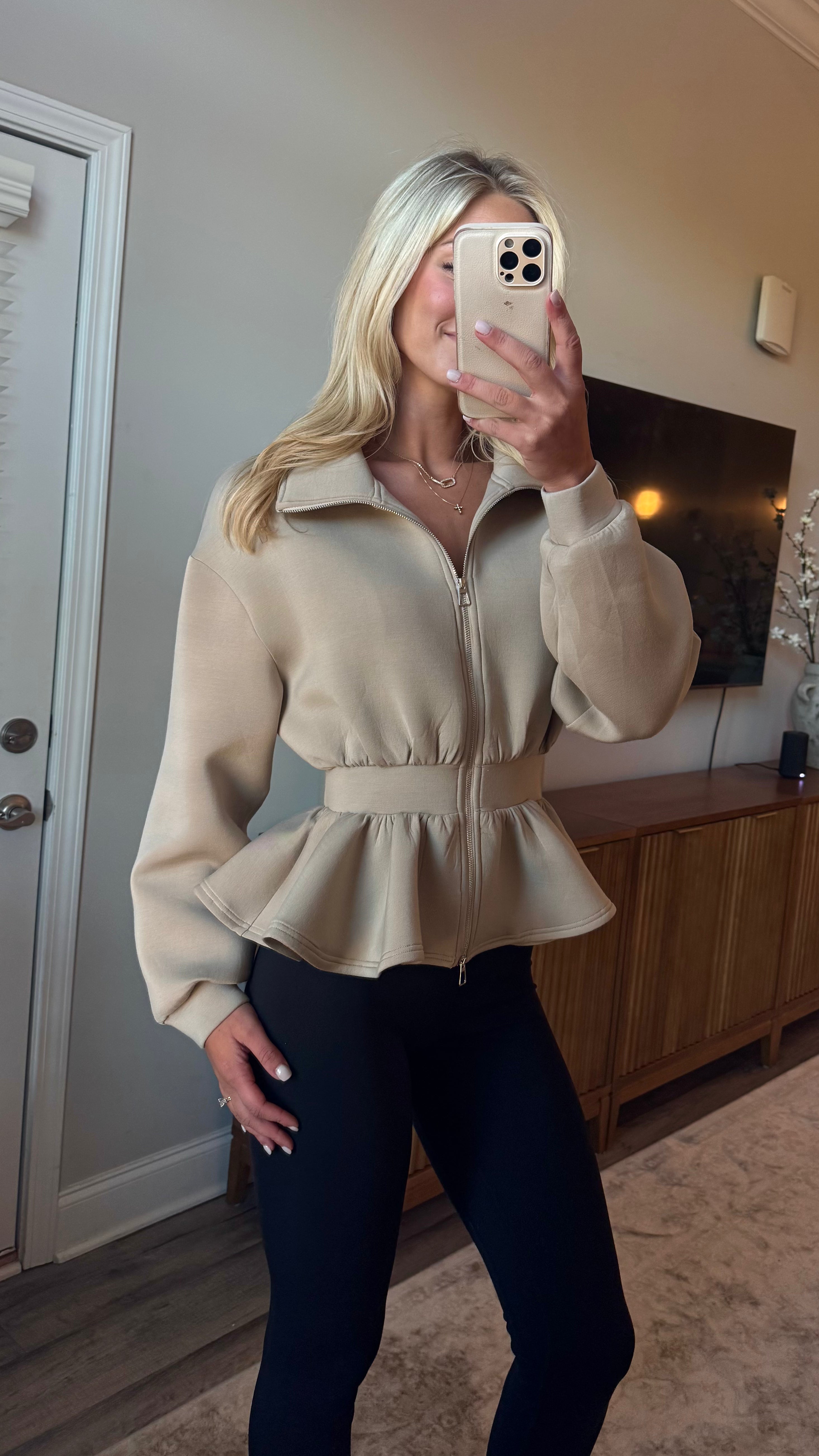 Peplum Scuba Jacket