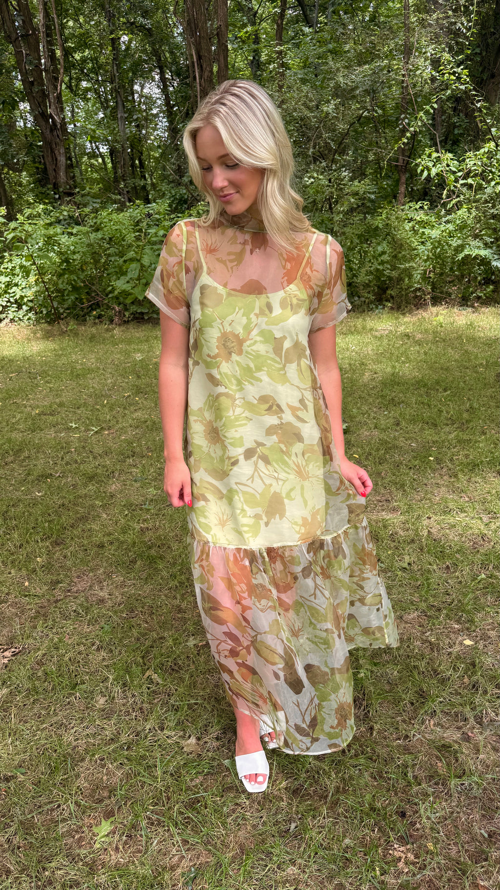 * PREORDER* Ellery Floral Dime Organza Maxi Dress