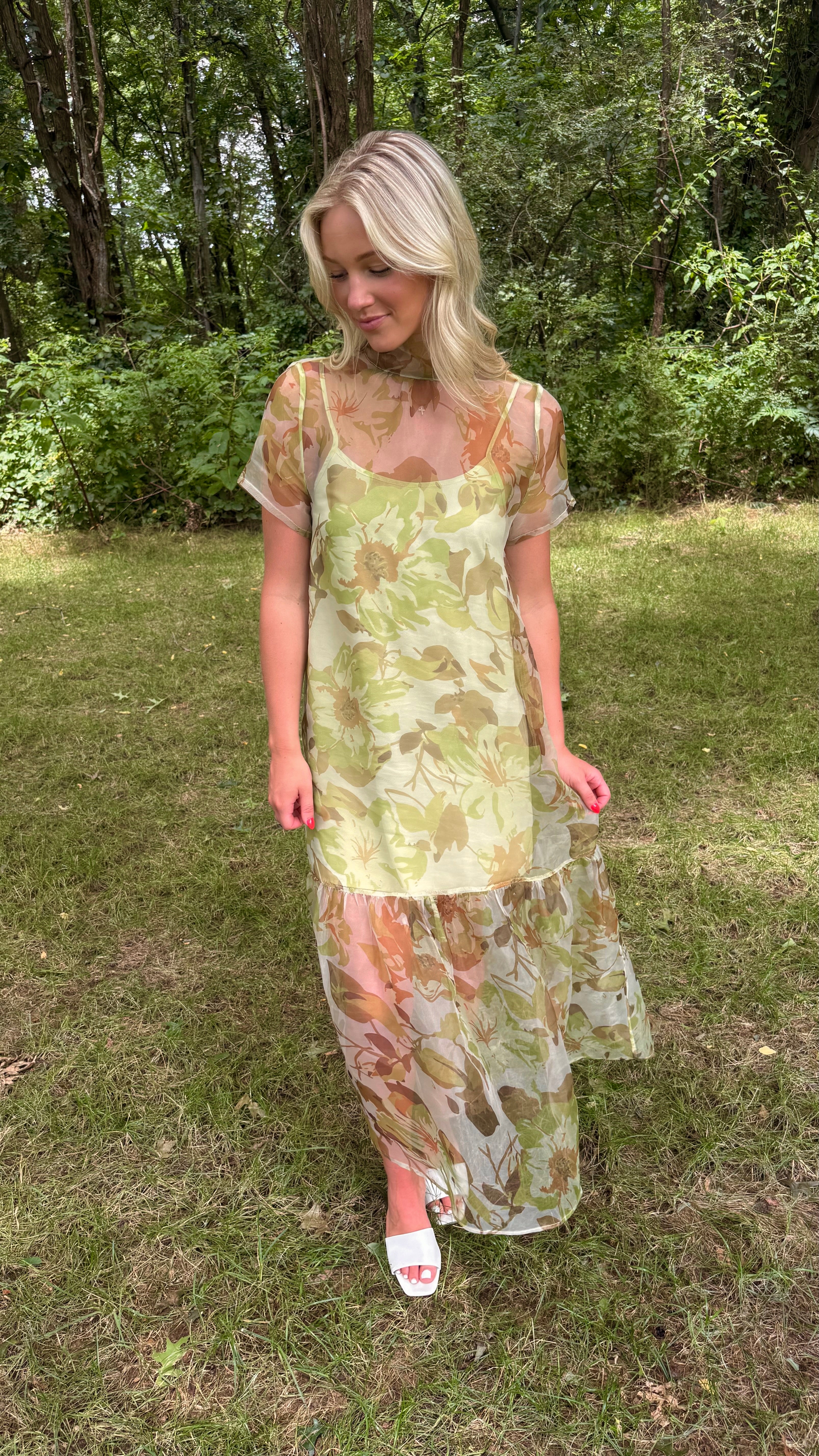 * PREORDER* Ellery Floral Dime Organza Maxi Dress